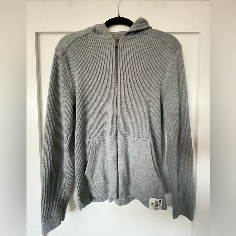 Stylish gray full zip hoody from Express